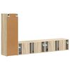 vidaXL Tv-meubelset Wandgemonteerd 3 pcs Sonoma Eiken Bewerkt hout