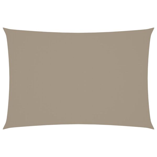 vidaXL Zonnescherm rechthoekig 3x5 m oxford stof taupe