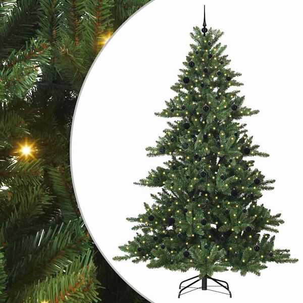vidaXL Kunstmatige Inklapbare Kerstboom met 300 LED 240 cm PVC