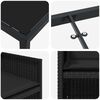 vidaXL Tuin eettafelset 5 pcs Zwart poly rattan