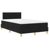 vidaXL Boxspringbed met matras met hoofdeinde Zwart 120 x 190 cm Stof
