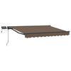vidaXL Handmatige Luifelhouder met LED's Taupe 5 x 3 m