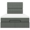 vidaXL Ottoman bed met matras en LED's 120x190 cm stof donkergrijs