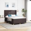vidaXL Boxspring bed met matras Bruin 140 x 200 cm Stof