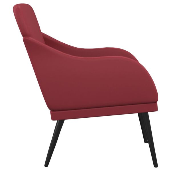 vidaXL Fauteuil 63x76x80 cm kunstleer wijnrood
