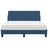 vidaXL Bed met matras "Hanko" stof blauw 140x200 cm