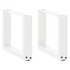 vidaXL Salontafelpoten 2 st U-vormig 40x(30-31) cm staal wit