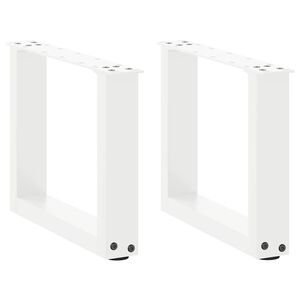 vidaXL Salontafelpoten 2 st U-vormig 40x(30-31) cm staal wit