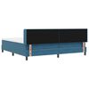 vidaXL Boxspringbed met matras Donkerblauw 200 x 200 cm Fluweel