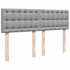 vidaXL Boxspring met matras stof lichtgrijs 140x190 cm