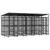 vidaXL Hondenkennel met dak 9,22 m&sup2; staal
