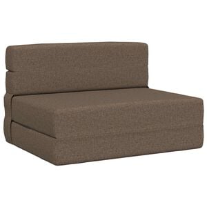 vidaXL Vouwbare Bankbed Taupe 70 x 72 x 60 cm Stof
