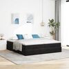 vidaXL Ottoman bed met matrassen 200x200cm fluweel zwart