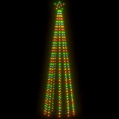 vidaXL Kegelkerstboom 400 meerkleurige LED's 100x360 cm