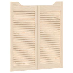 vidaXL Schuifdeuren 2 pcs Naturel Massief grenenhout