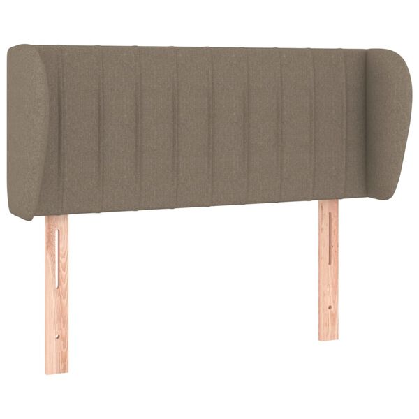 vidaXL Hoofdbord met randen 83x23x78/88 cm stof taupe