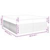vidaXL Boxspring met matras stof blauw 200x200 cm