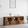vidaXL LED Sideboard Oud Hout 181 x 37 x 67 cm Bewerkt hout