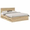 vidaXL Bedframe met lade Sonoma Eiken 150 x 200 cm Ingenieurshout