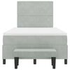 vidaXL Boxspring bed met matras Lichtgrijs 120 x 190 cm Fluweel