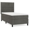 vidaXL Boxspring met matras fluweel donkergrijs 90x200 cm