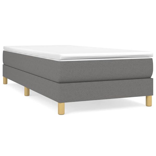 vidaXL Boxspring bed 90x190 cm stof donkergrijs