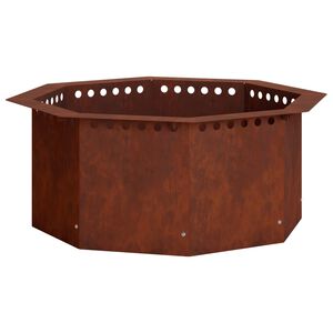 vidaXL Vuurkorfring Roestkleurig 60 x 60 x 25 cm weervast staal