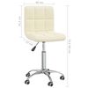 vidaXL Kantoorstoel draaibaar stof crèmekleurig