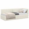 vidaXL Hoekbedframe met hoofdeinde Crème 80 cm x 200 cm Fluweel
