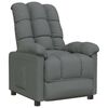 vidaXL Fauteuil verstelbaar stof donkergrijs