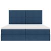 vidaXL Bed met LED-striplichten met hoofdeinde Blauw 180 x 200 cm Stof