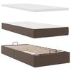 vidaXL Ottoman bed met matras 100x200cm kunstleer bruin