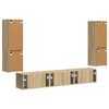 vidaXL Tv-meubelset Wandgemonteerd 4 pcs Sonoma Eiken Bewerkt hout