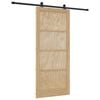 vidaXL Schuifdeur ORKDAL 93 x 211 cm Bewerkt hout Naturel en Zwart