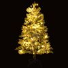 vidaXL Kerstboom met LED en dennenappels en sneeuw 120 cm PVC en PE