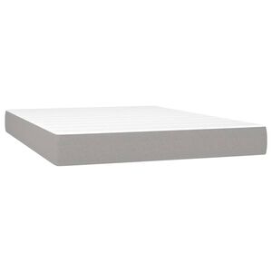 vidaXL Pocketveringmatras medium 140x200x20 cm stof lichtgrijs