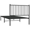 vidaXL Bedframe met hoofdbord metaal zwart 90x200 cm