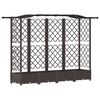 vidaXL Verhoogd Bed met Trellis en Dak Bruin 203,5 x 40 x 123 cm PP