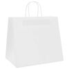 vidaXL Papieren zakken 250 st met hengsels 32x22x28 cm wit