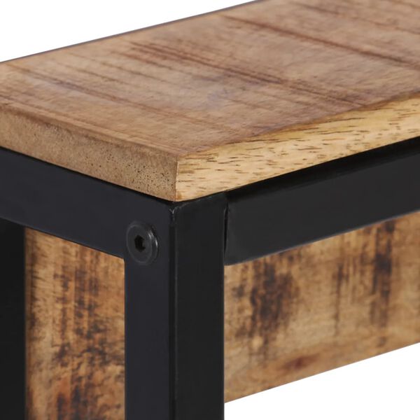 vidaXL Kapstok 87x10x27 cm massief ruw mangohout