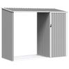 vidaXL Brandhoutschuur 245x98x159 cm gegalvaniseerd staal grijs
