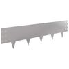 vidaXL Gazonrand 20 st 100 x 25 cm Staal Zilverkleurig