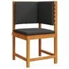 vidaXL Tuinstoel met kussen Bruin 50 x 50 x 91cm Massief acaciahout
