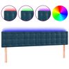 vidaXL Hoofdbord LED 160x5x78/88 cm fluweel donkerblauw