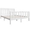 vidaXL Bedframe massief hout wit 150x200 cm
