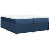 vidaXL Boxspring met matras stof blauw 200x200 cm