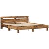 vidaXL Bedframe met hoofdeinde Oud hout 200 x 200 cm Bewerkt hout