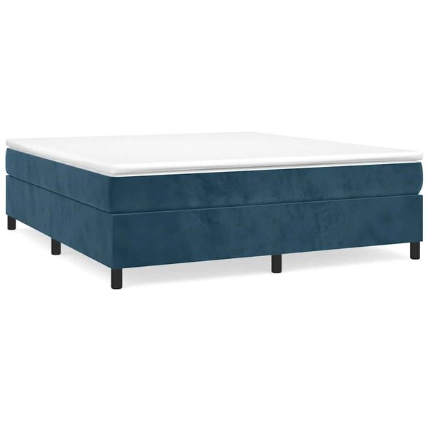 vidaXL Boxspring bed 180x200 cm fluweel donkerblauw