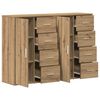 vidaXL Dressoir 2 pcs Artisan Eiken 60 x 31 x 84 cm Bewerkt hout