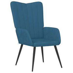 vidaXL Relaxstoel fluweel blauw